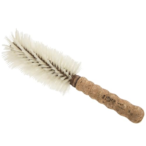 Ibiza Hair Boar Bristle Round Brush (B7-70mm) | Blonde Bristles & Cork Handle | Ideal for Color Treated Tresses | Big Waves or Tight Curls | Adds Shine & Texture for Long Styles & Large Sections - size: B7