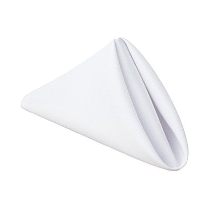 Gee Di Moda Cloth Napkins - 17 x 17 Inch White Dinner Napkins - Set of 12 Soft & Absorbent Washable Fabric Cloth Table Napkins with Hemmed Edges for Hotel Restaurant, Holiday Parties & Wedding - color: White