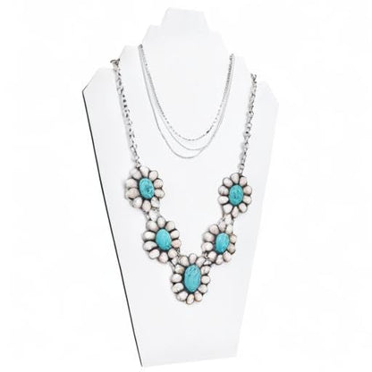 Ikee Design 2pcs Set Wood Jewelry Display Bust with Easel for 3 Necklaces, Wash White Color, ‎8.3" W x 4.3" D x 13" H - color: Wash White