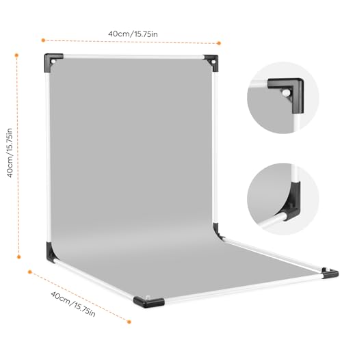 Small Backdrop Stand 1.3x2.6ft, Flat Lay Seamless Paper Props, Detachable Crossbar, Portable Background Stand Support for Photography, Table Backdrop Holder for Makeup Food Small Product Photography