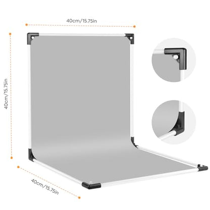 Small Backdrop Stand 1.3x2.6ft, Flat Lay Seamless Paper Props, Detachable Crossbar, Portable Background Stand Support for Photography, Table Backdrop Holder for Makeup Food Small Product Photography