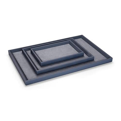 Oirlv Premium Leather Flat Jewelry Tray Jewelry Display Organizer Plate,Catchall Tray, Nightstand or Dresser Organizer(Large) - size: Large