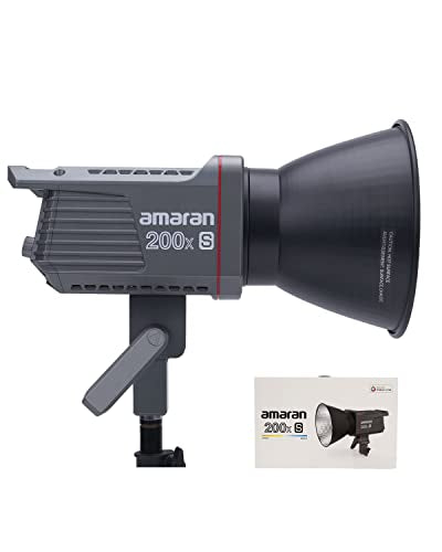 amaran 200x S 200W Bi-Color LED Video Light,Bluetooth App Control Studio Light,DC/AC Power Supply Bowens Mount Silent Fan Photography Lighting(amaran200xs)