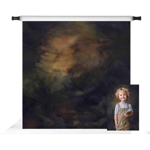 Kate 8x8ft Retro Brown Abstract Photography Backdrop Brushed Painted Canvas Headshots Background Studio Props - color: Brown, size: 8x8ft
