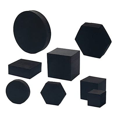 8 in 1 Foam Photography Prop Set for Product Display, Accessories, Jewellery, Cosmetics, Model, Perfumein and Trinkets on Perfect of Showing (Black) - color: Black