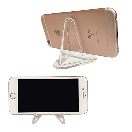 36 PCS Acrylic Display Holder Clear Display Easel Stands for Coins Capsules Phone Medals Stones Cards (Medium) - size: 36 PCS / 2.3"