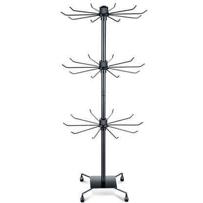 3 Tier Spinner Display Rack Retail Display Stand Metal Rotating Display Rack for Jewelry Keyring Socking HatsToys