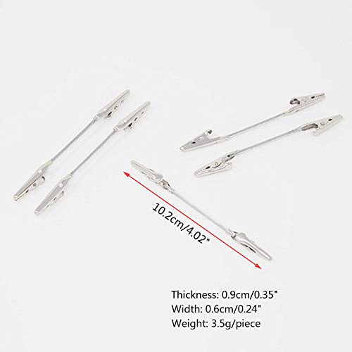20 Pieces Double Head Alligator Clip Photo Holders Metal Wire Pictures Memo Note Clips Clamps