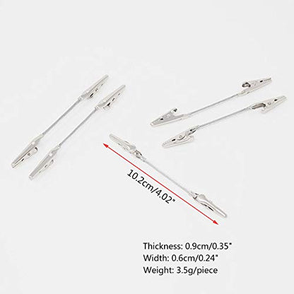 20 Pieces Double Head Alligator Clip Photo Holders Metal Wire Pictures Memo Note Clips Clamps