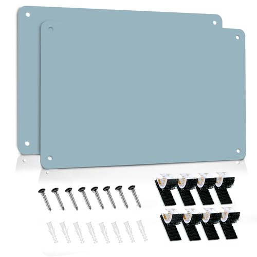 2Pack Magnetic Board 17.5" x 11.4" Magnet Bulletin Board is Suitable for displaying Notes, Photos,Magnetic Letters,Suitable for Walls, refrigerators, cabinets, etc（Blue） - color: Blue, size: 2Pack