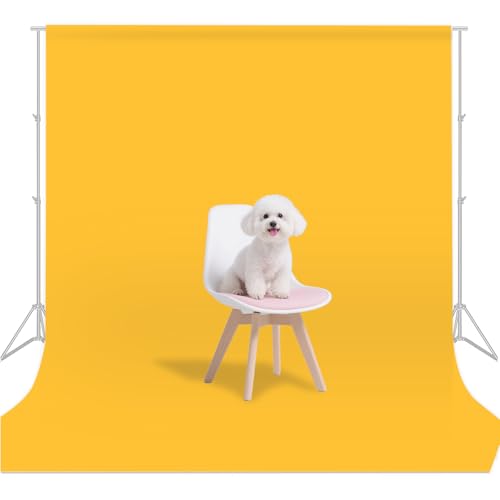 Yellow Photo Backdrop for Photoshoot Photography Background Studio Backdrop Streaming Video Shooting 10x10FT - color: Yellow, size: 10X10 FT
