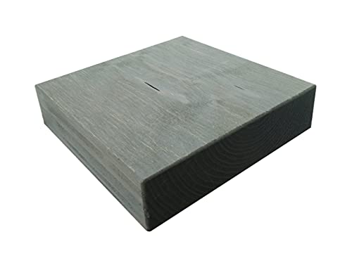 FixtureDisplays® 8X8X2" Solid Fir Wood Block Aged Finish Riser Photo Prop Display Stand 195-5
