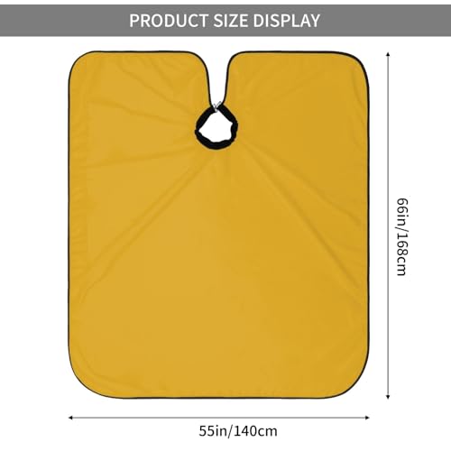 Custom Barber Cape Unisex Salon Hair Cutting Capes Add Your Image Logo Haircut Kit Personalized Stylist Tool - color: Goldenrod