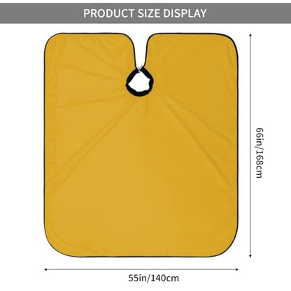 Custom Barber Cape Unisex Salon Hair Cutting Capes Add Your Image Logo Haircut Kit Personalized Stylist Tool - color: Goldenrod