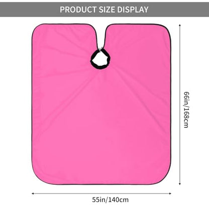 Custom Barber Cape Unisex Salon Hair Cutting Capes Add Your Image Logo Haircut Kit Personalized Stylist Tool - color: Hot Pink
