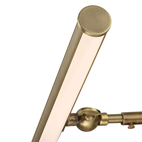 Westinghouse 7501300 14 Inch, 4 Watt Adjustable LED Picture Light with Decorative Hinge, Antique Brass Finish, 3000K