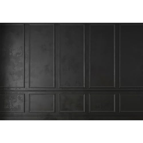 5x3ft Vintage Living Room Wall Backdrop for Photography Classic European Palace Black Wall Photography Background Birthday Party Wedding Graduation Events Photo Studio Video Background - color: black, size: 5x3ft