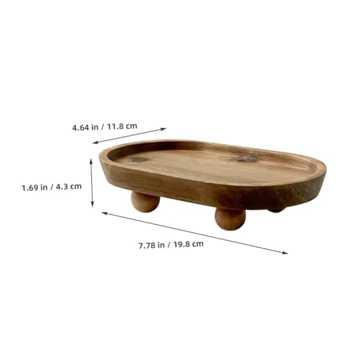 Toyvian Wooden Key Tray and Aromatherapy Display Tray, Multi-Functional Jewelry Holder and Decorative Vanity Plate for Entryway and Desk Organization