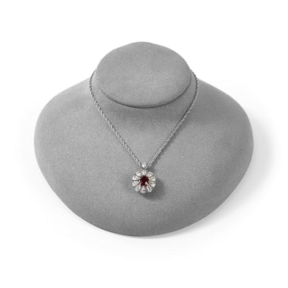 Oirlv Luxury Microfiber Jewelry Bust Necklace Display Bust - color: Grey
