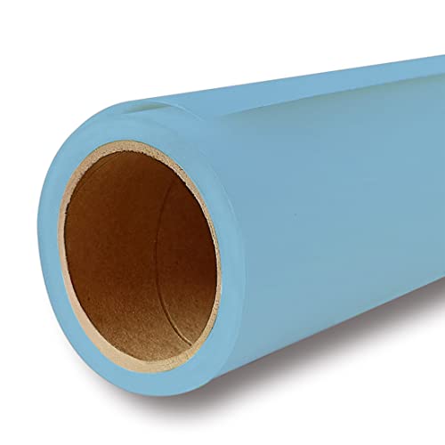 Seamless Photography Photo Backdrop Background Paper Roll for Photoshoot 53 inches Wide x 16 feet Long, Lite Blue - color: Lite Blue, size: 53"x16'