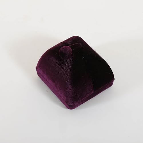 Purple Velvet Jewelry Organizer Box, Soft Lined Jewelry Display Holder with Luxury Design, Elegant Jewelry Display Case for Women【Ring Storage, Purple】 - color: Purple