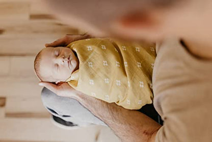 Mini Wander Swaddles for Newborns Muslin Swaddle Blankets - Breathable Soft Receiving Blanket Baby Essentials | 47 x 47 Cotton - Boho Squares (Citrus) - color: Boho Squares (Citrus)