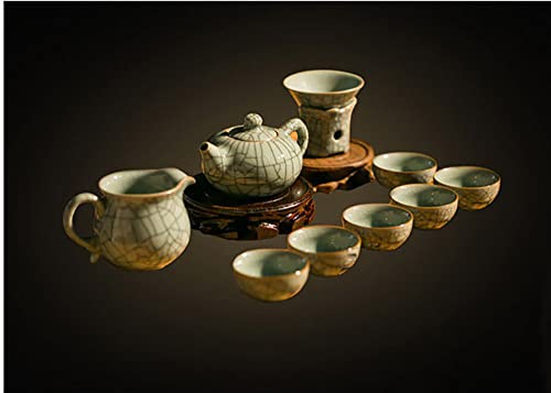 GOLDY&WENDY Rotatable Round Wooden Compressed Wood Base Household Crafts Antiques Collectibles Display Stand Vase Buddha Pedestal - color: Yes, size: 7.9'' inside diameter