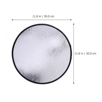 Foldable Photography Light Bounce Board 2-in-1 Metallic Photo Reflector for Indoor and Outdoor Studio Lighting Accessories