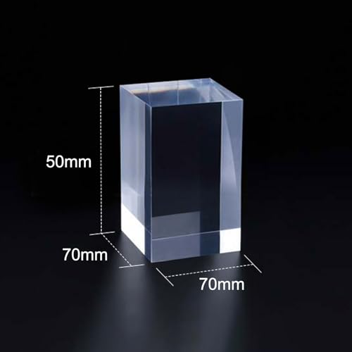 Transparent Acrylic Cubes, 70×70Mm Acrylic Block for Display Product Photography Props Cosmetic Crafts Show,70×70×50mm - size: 70×70×50mm