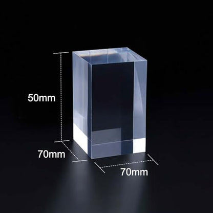 Transparent Acrylic Cubes, 70×70Mm Acrylic Block for Display Product Photography Props Cosmetic Crafts Show,70×70×50mm - size: 70×70×50mm