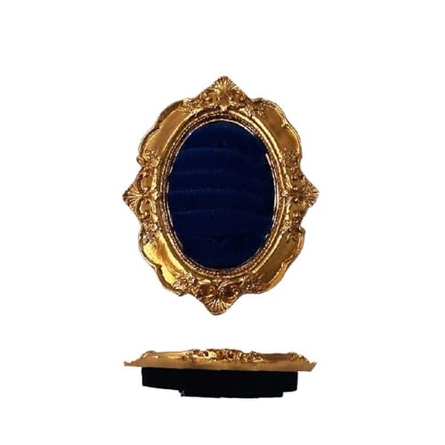 Jewelry Display Rack, Velvet Ring Holder Ring Display Stand Women Vintage Suede Earring Tray Photography Props(Dark Blue) - color: Dark Blue