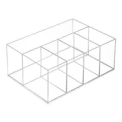 iDesign 5-Section Divided Vanity Organizer for Cosmetic Storage - Clear - size: (Pack of 1)