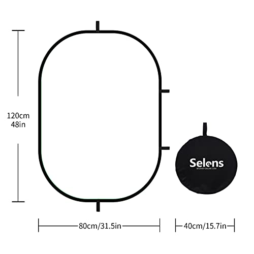 Selens Soft White Diffuser Foldable Light Diffuser Light Diffusion Panel with Carry Bag, Diffuser Fabric Light Modifier for TV Production Video Studio Photography Interview Portrait Shots -31x47in… - size: 31x47inch/80x120cm with carrying bag