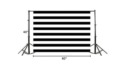 AOFOTO 5x3ft Black and White Striped Pattern Wallpaper Photography Backdrop Streak Textured Background Birthday Party Decoration Photo Studio Props Baby Shower Banner Kid Newborn Back Drape Wallpaper - size: 5x3ft