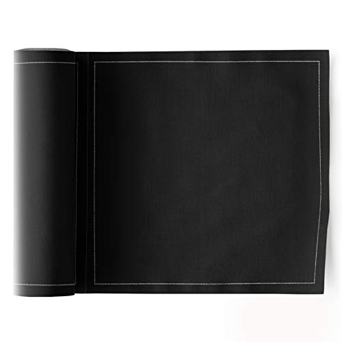 Cotton Luncheon Napkin - 25 Napkins per roll - Black - color: Black