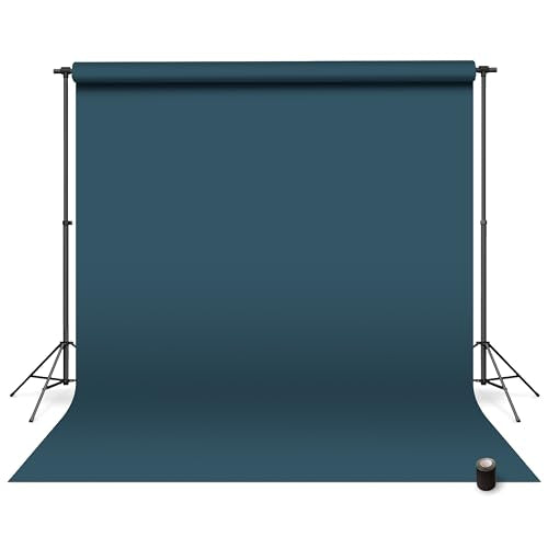 Denny Manufacturing - Seamless Paper Backdrop for Photography, Blue Seamless Paper Roll - Cobalt Blue (53 in x 36 ft) Includes Free Roll Black Gaffer Tape (2 in x 13 ft) - color: Cobalt Blue, size: 53 in x 36 ft