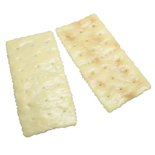 10PCS Artificial PVC Realistic Soda Crackers DIY Food Play Cookie Props Model Decoration Used as Photo Props Dining Table Kitchen Display Home Decoration