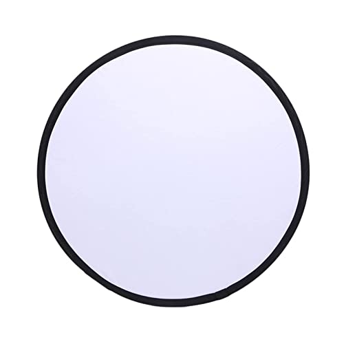 2 in 1 Lighting Reflectors Round Folding Portable 30cm/12inch Camera Photo Reflector Diffuser for Photography Reflector Portrait Still Life Fill Light - Silver & White