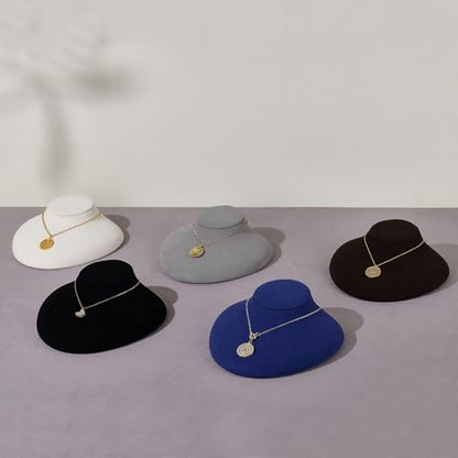Oirlv Luxury Microfiber Jewelry Bust Necklace Display Bust - color: Black