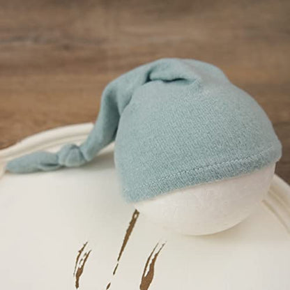 Zeroest Newborn Photography Wraps with Hat Baby Photo Outfit Girl Stretch Blanket Infant Boy Props for Baby Photo Shoot - color: Green