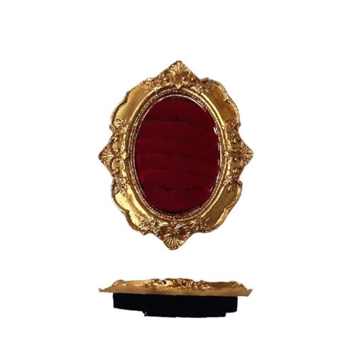Jewelry Display Rack, Velvet Ring Holder Ring Display Stand Women Vintage Suede Earring Tray Photography Props(Red) - color: Red