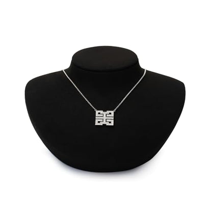 Microfiber Jewelry Bust Display Necklace Pendant Microfiber Jewelry Necklace Display Stand for Showcase(Black) - color: Black