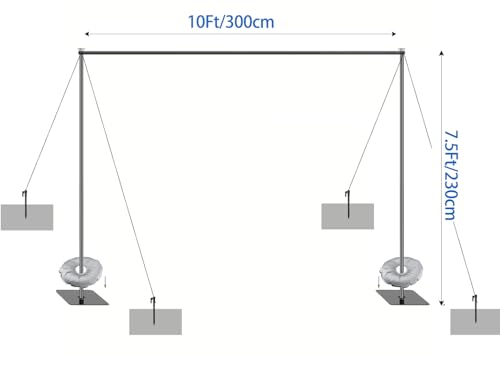 7.5x10FT Adjustable Backdrop Stand Kit - Heavy Duty Iron Photography Background Support System with Portable Base, for Wedding/Birthday/Party Studio Shoots