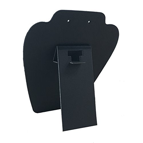 6 Pieces Black Velvet Necklace Display, Jewelry Display for Selling and Shows, Necklace Easel Stand, Collapsible Jewelry Bust Stand, Reinforced Bracket (7 3/8" W x 8 2/8" H)