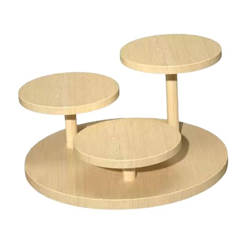Display Riser Stand Countertop Multi Tier Solid Wood Perfume Holder Cake Stand Storage Rack for Doll Craft Figurine, 3 Layer - color: 3 Layer