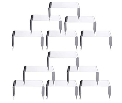 Jusalpha 12 Packs Clear Acrylic Display Risers Showcase for Jewelry, Risers Display for Funko POP Figures,Clear Cake Stands for Candy Dessert Table Decorations 4" x 3''x 2'' (12 PC)… - size: 12 PC