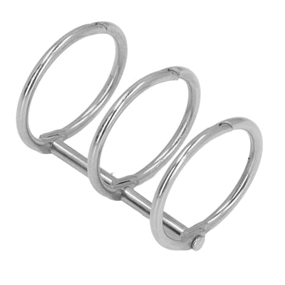 3 Ring Metal Loose Leaf Binders Stainless Steel Book Rings Photo Album Binding Spines for Notebook Travel Diary 10Pcs (25mm) - size: 25mm