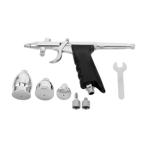 Gogogmee 1Set Handheld Airbrush Kit Fluid Cup Gun, 0.5mm Air Brush for Commercial Arts Creation, Makeup Styling, Craft Painting and Model Coloring for Hobby and Professional