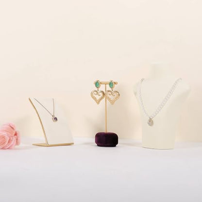Velvet Earring T Bar Stand Jewelry Display, Earring Display Holder for Selling, Jewelry Storage Organizer【Purple】 - color: Purple