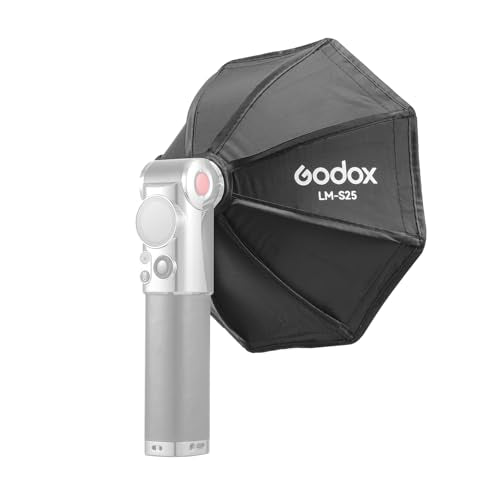Godox LM-S25 Mini Octagonal Softbox Diffuser Compatible with Godox Lux Master Retro Camera Flash